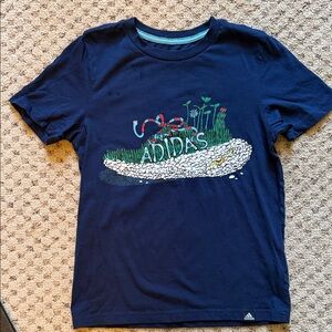 Adidas Kids Dark Blue Nature Graphic Tee